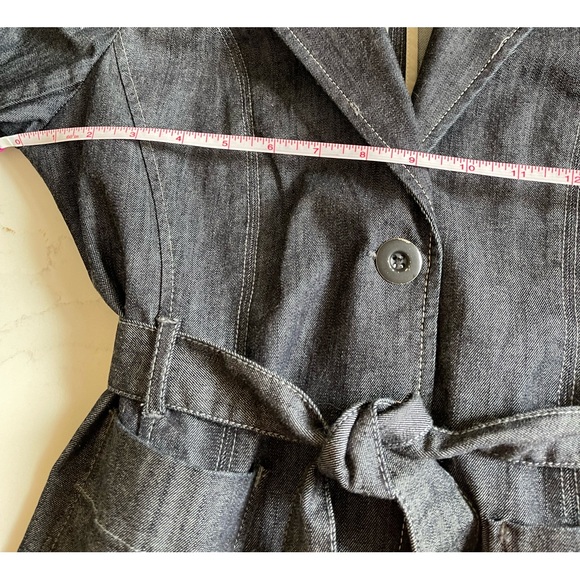 NWOT CONVERSE One Star Womens Denim Blazer, Coat, Jacket With Waist Belt - Picture 7 of 8